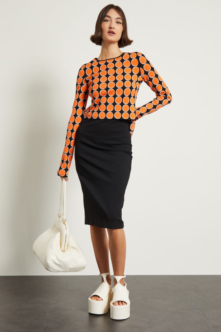 Maglia corta in jacquard Fashion Market