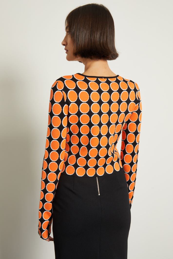 Maglia corta in jacquard Fashion Market