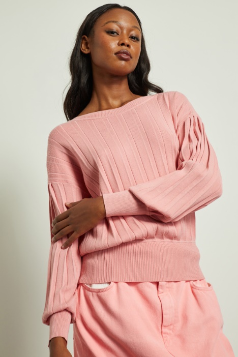 Maglia con lavorazione plissé Fashion Market