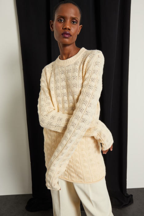 Maglia con motivo traforato Fashion Market