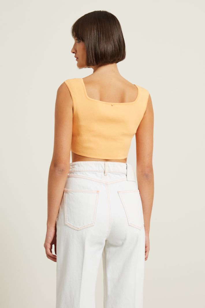 Crop top con scollo squadrato Fashion Market Crop top con scollo squadrato Fashion Market