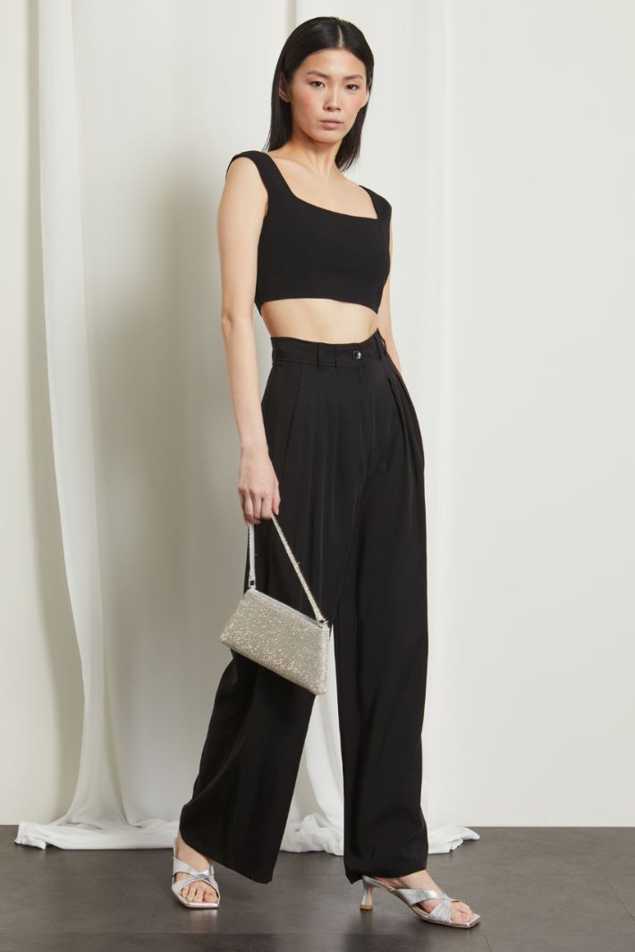 Crop top con scollo squadrato Fashion Market