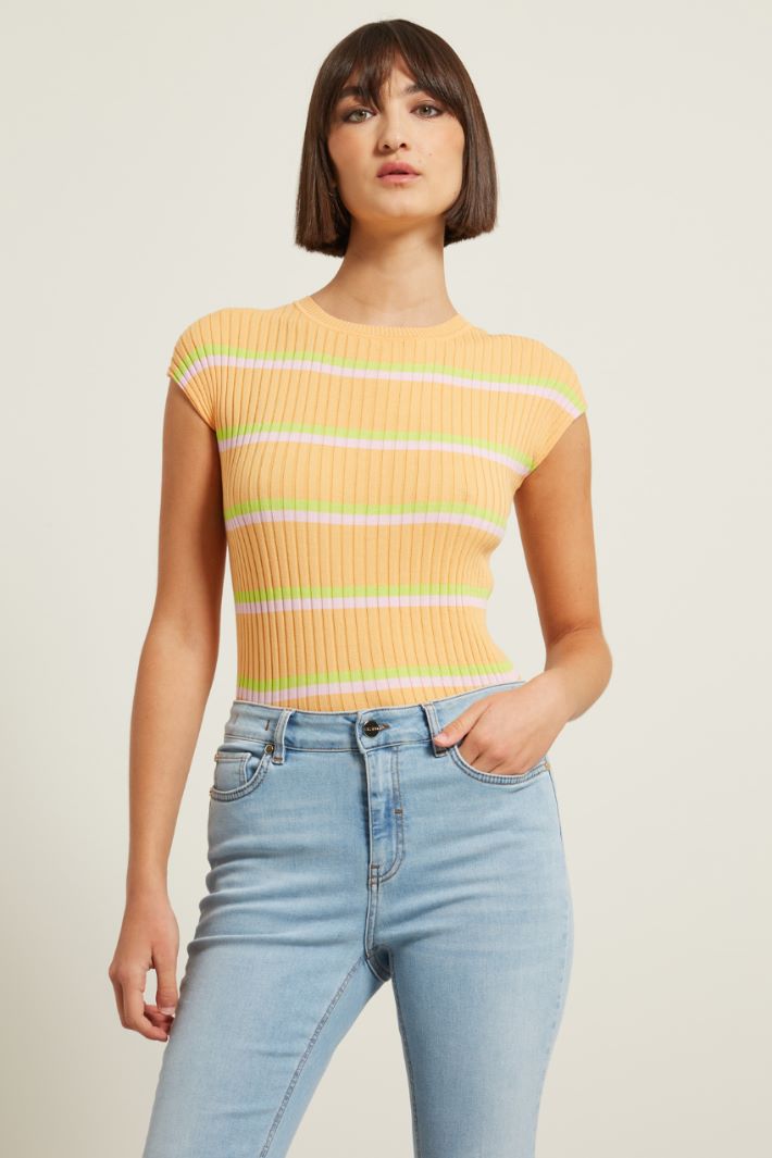 Top in cotone a coste Fashion Market