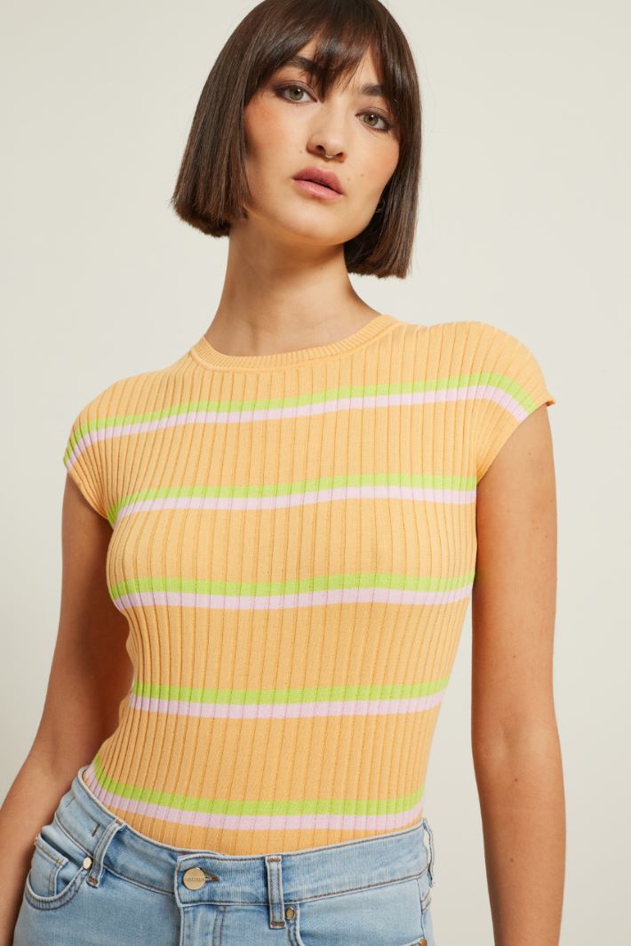 Top in cotone a coste Fashion Market