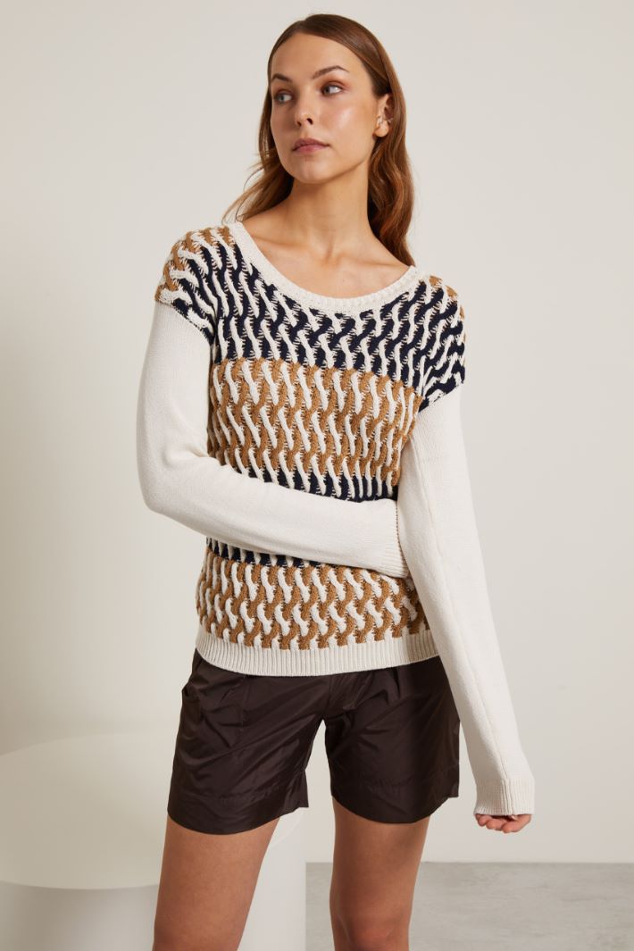 Maglia con lavorazione ondulata Fashion Market