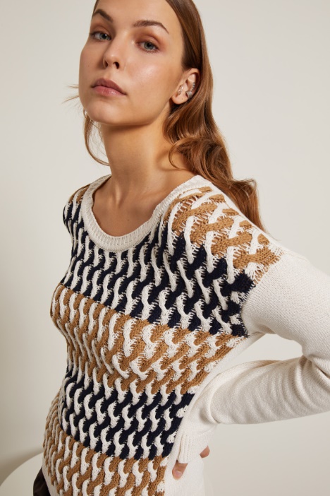 Maglia con lavorazione ondulata Fashion Market