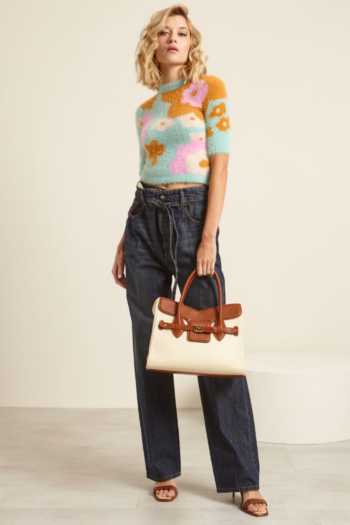 Maglia con intarsio floreale Fashion Market Maglia con intarsio floreale Fashion Market