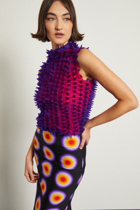 Top con lavorazione a rilievo Fashion Market