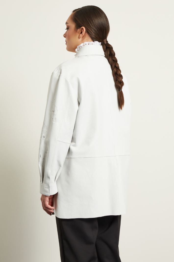 Giacca in vera pelle ricamata Fashion Market Giacca in vera pelle ricamata Fashion Market