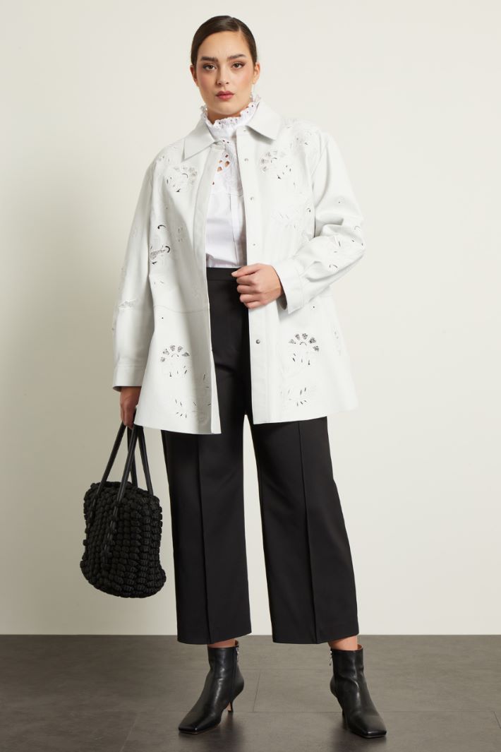 Giacca in vera pelle ricamata Fashion Market Giacca in vera pelle ricamata Fashion Market