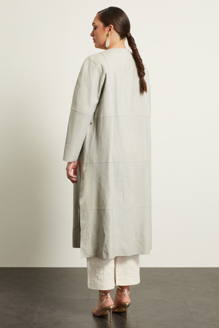 Spolverino lungo in pelle Fashion Market