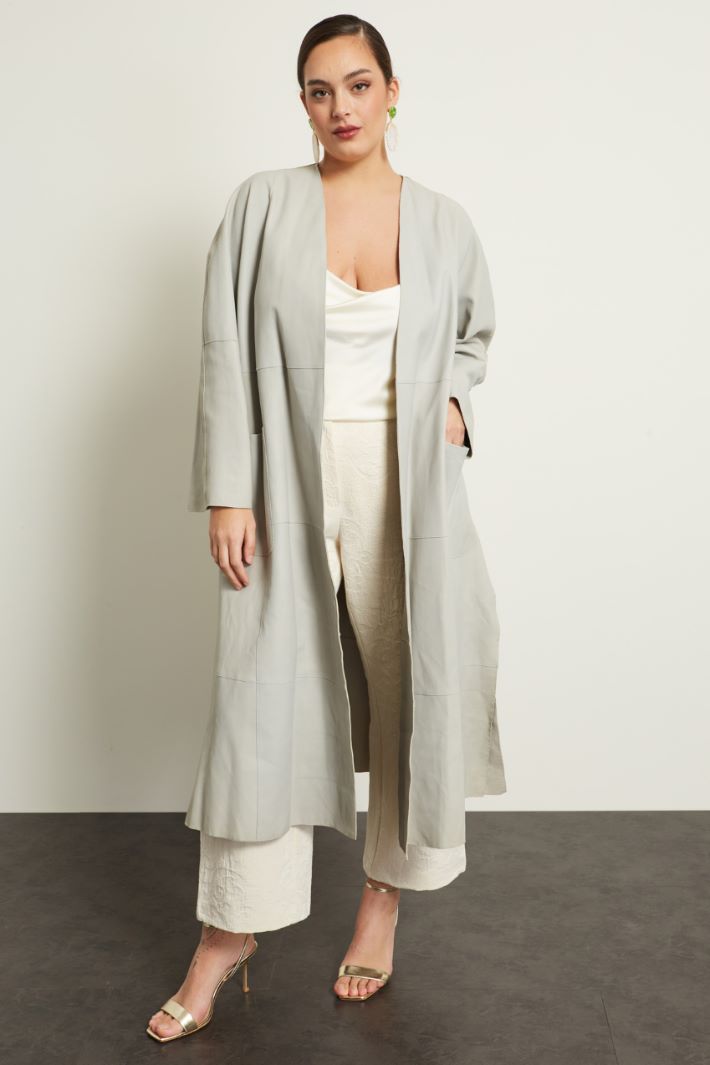 Spolverino lungo in pelle Fashion Market