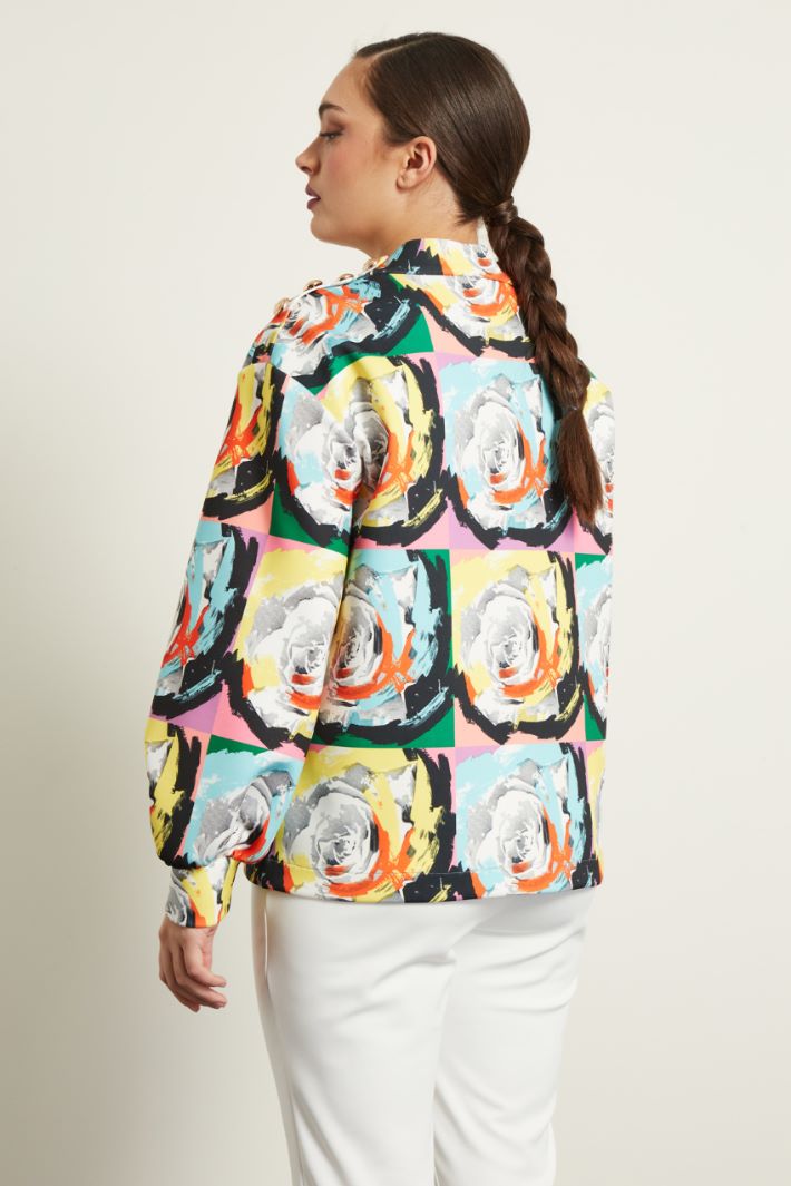 Felpa in jersey con bottoni Fashion Market Felpa in jersey con bottoni Fashion Market