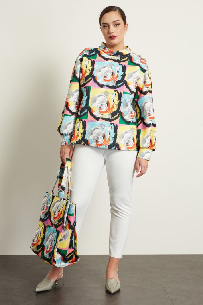 Felpa in jersey con bottoni Fashion Market Felpa in jersey con bottoni Fashion Market