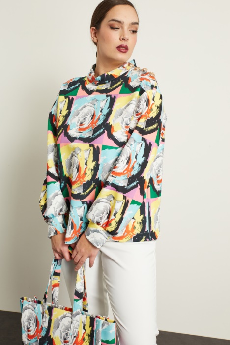 Felpa in jersey con bottoni  Fashion Market