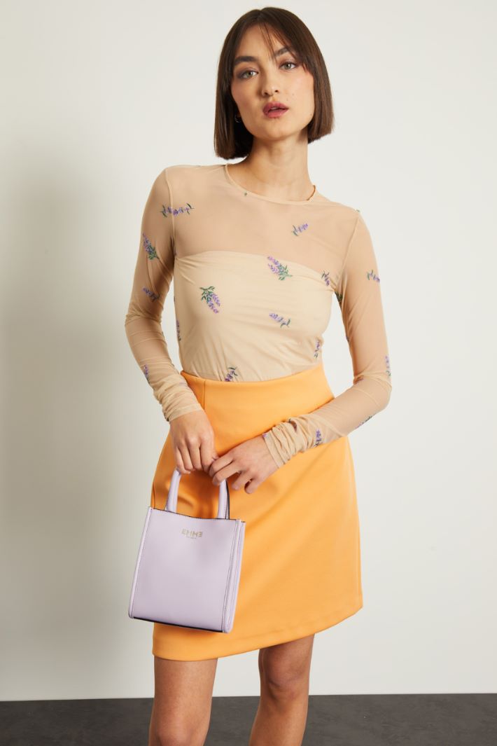 Top trasparente con ricami Fashion Market