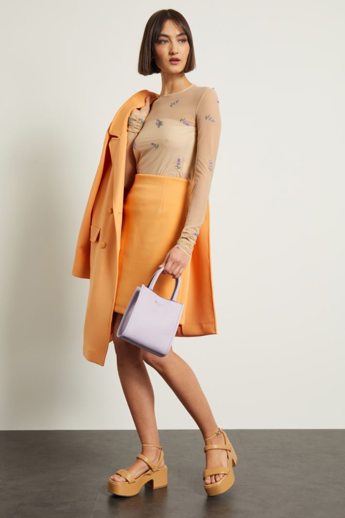 Top trasparente con ricami Fashion Market