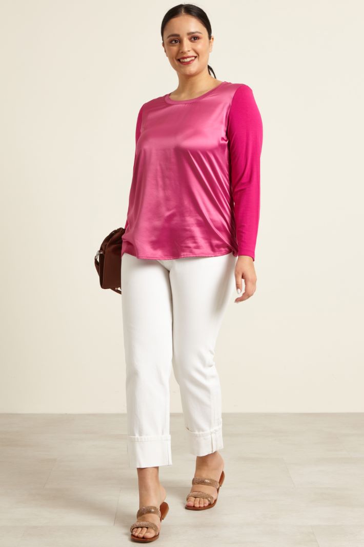 T-shirt in jersey e raso Fashion Market