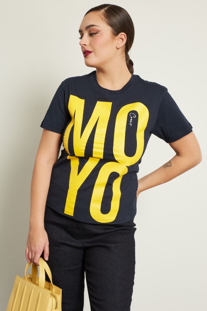 T-shirt in jersey con stampa Fashion Market T-shirt in jersey con stampa Fashion Market