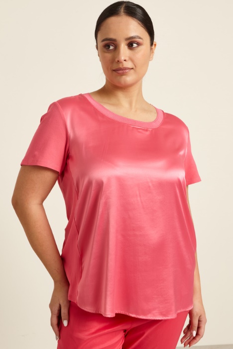 Top in jersey e raso Fashion Market