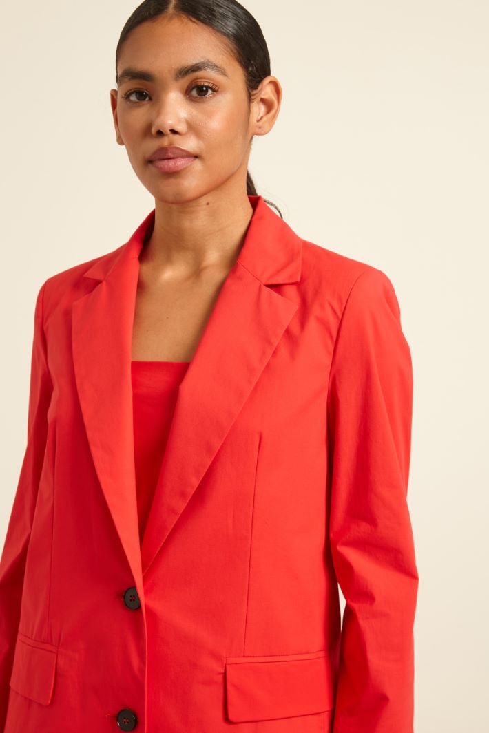 Blazer lungo in popeline Fashion Market