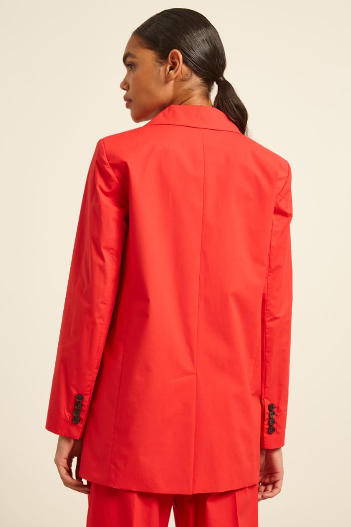 Blazer lungo in popeline Fashion Market
