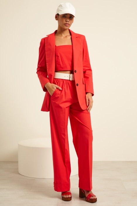 Blazer lungo in popeline Fashion Market