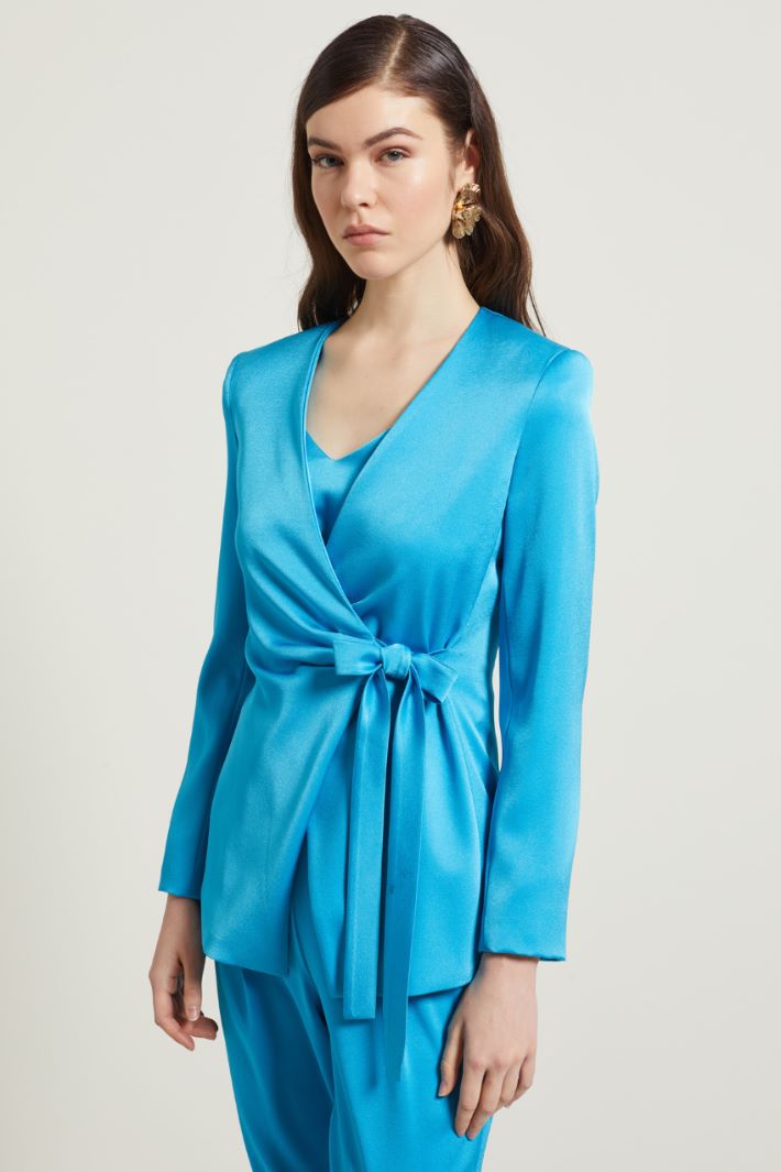 Giacca in raso con nodo Fashion Market