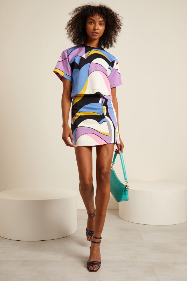 Gonna corta stampata Fashion Market