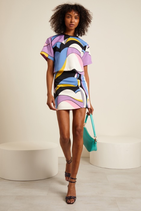 Gonna corta stampata Fashion Market