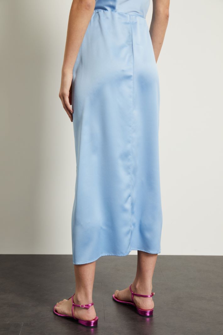 Gonna a tubo in raso Fashion Market