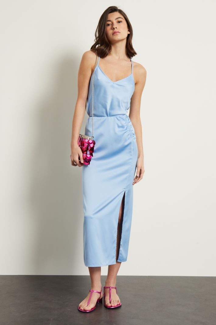 Gonna a tubo in raso Fashion Market