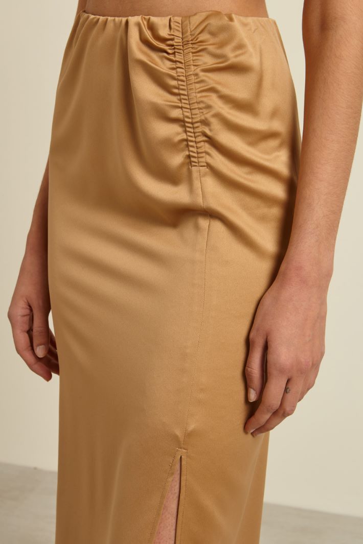 Gonna a tubo in raso Fashion Market