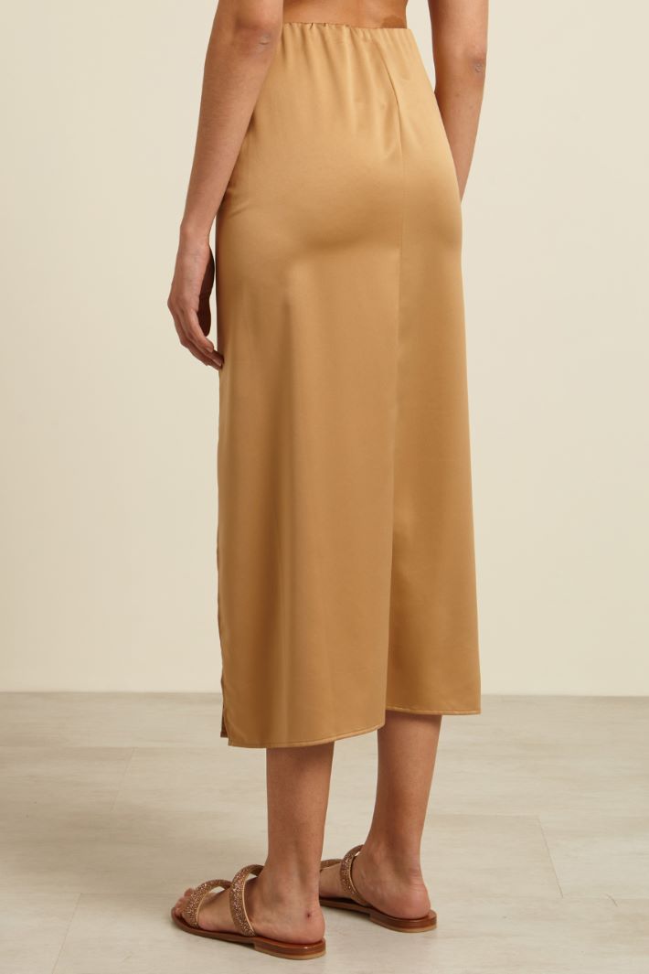 Gonna a tubo in raso Fashion Market