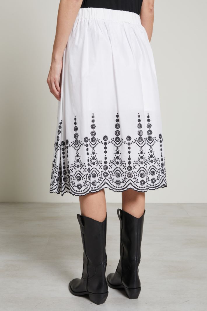 Gonna in cotone sangallo Fashion Market