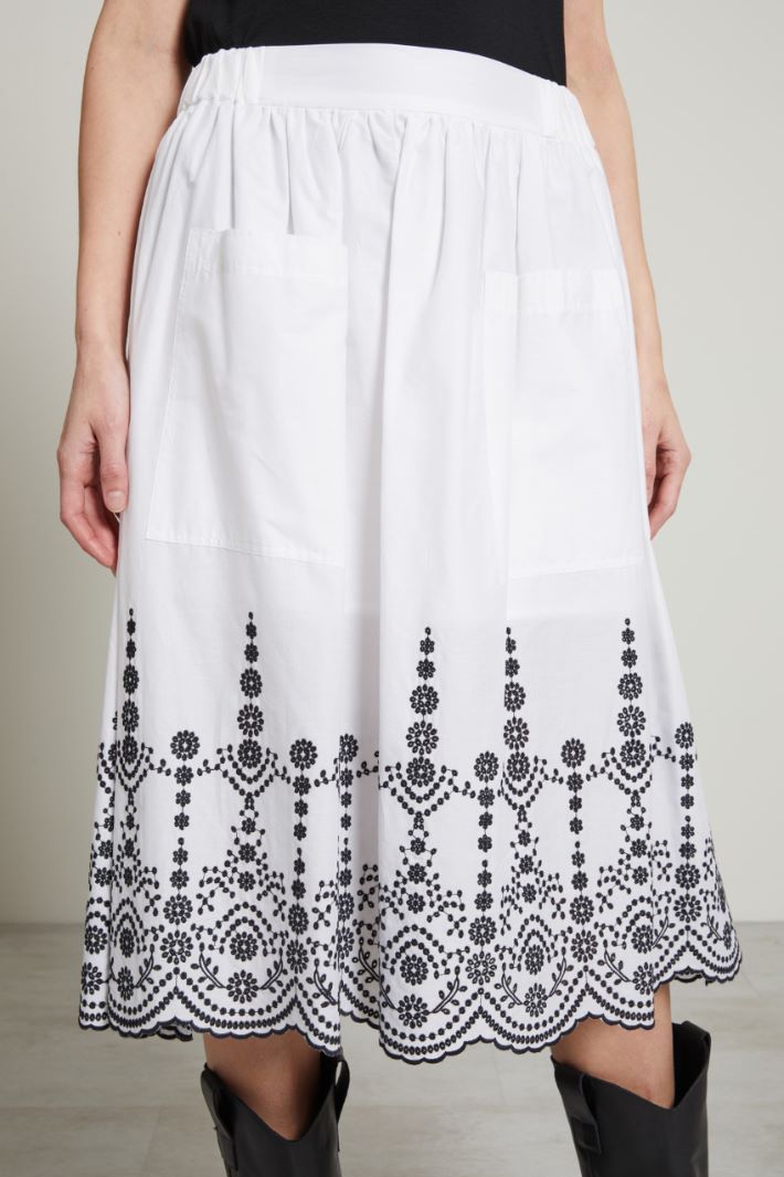 Gonna in cotone sangallo Fashion Market