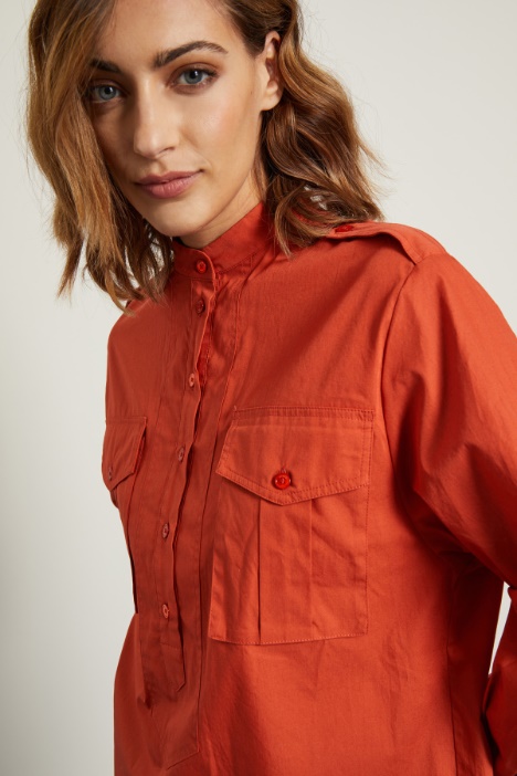 Camicia sahariana con plastron Fashion Market