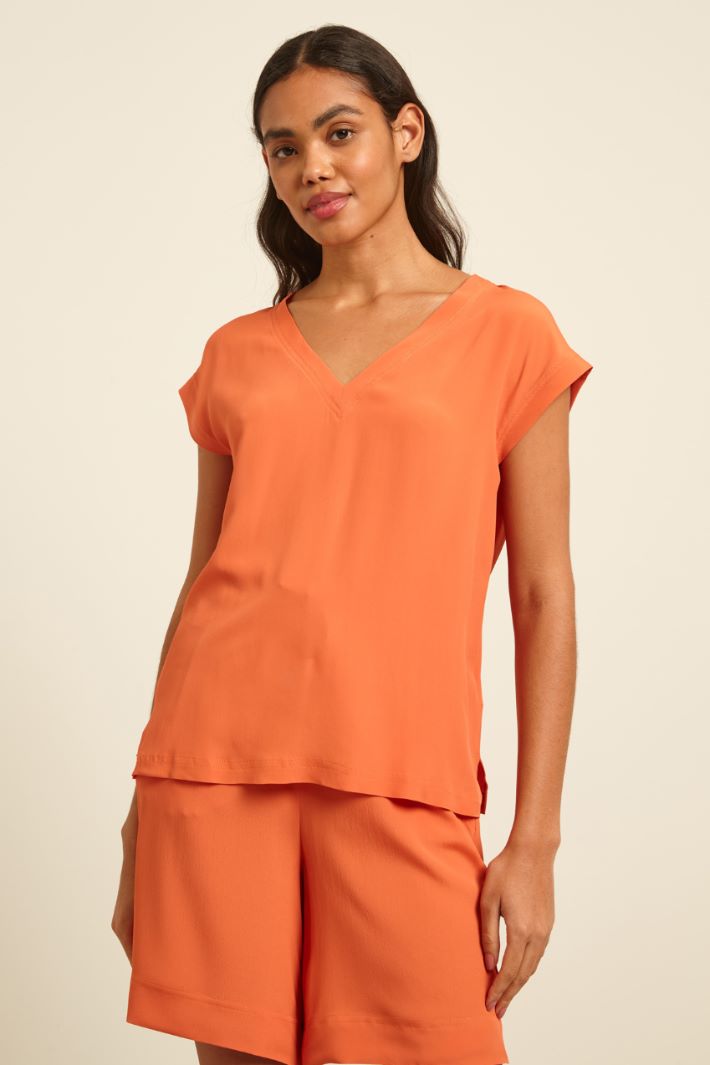 Top con maniche ad aletta Fashion Market