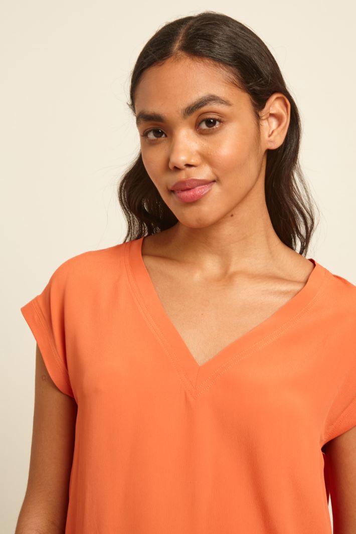 Top con maniche ad aletta Fashion Market