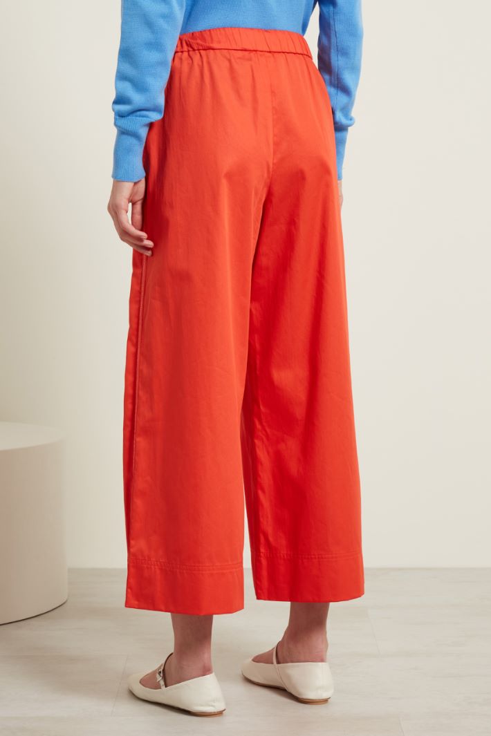 Pantaloni in raso di cotone Fashion Market