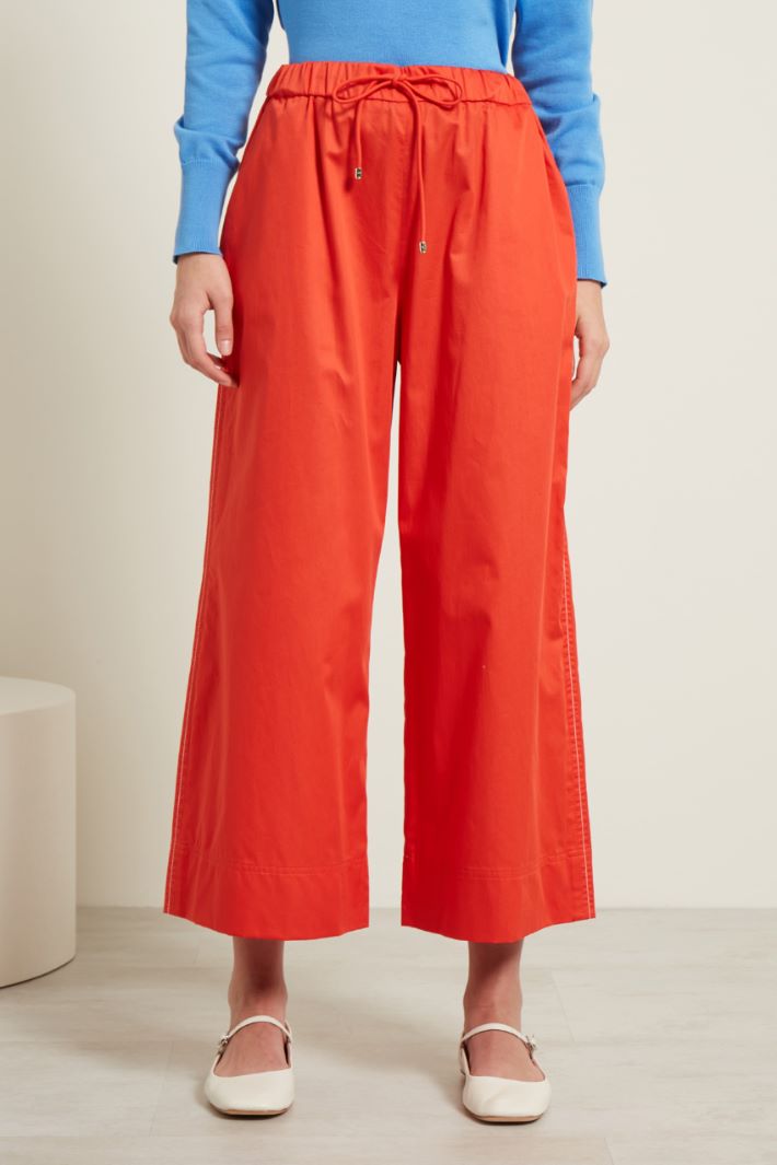 Pantaloni in raso di cotone Fashion Market