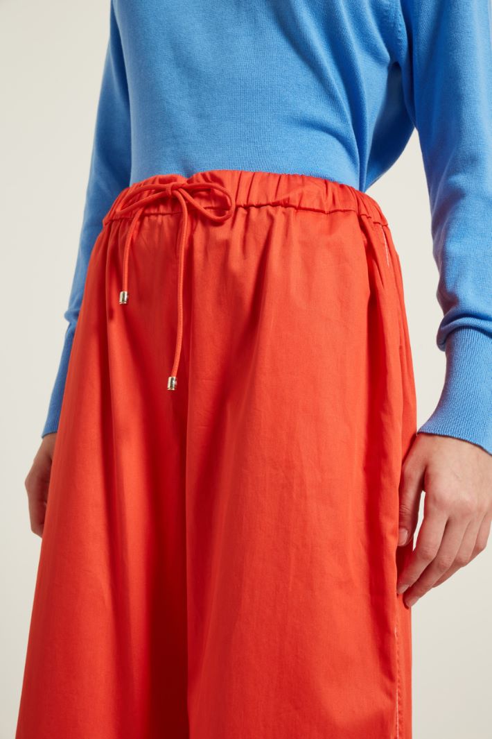 Pantaloni in raso di cotone Fashion Market