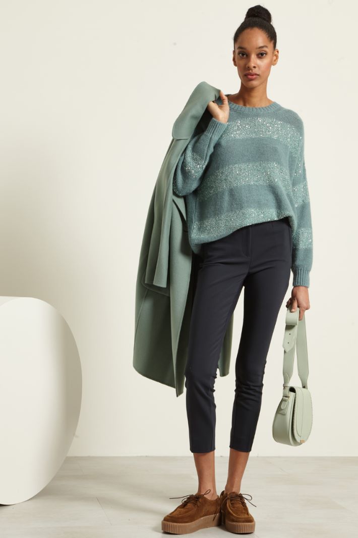 Pantaloni slim a vita alta Fashion Market