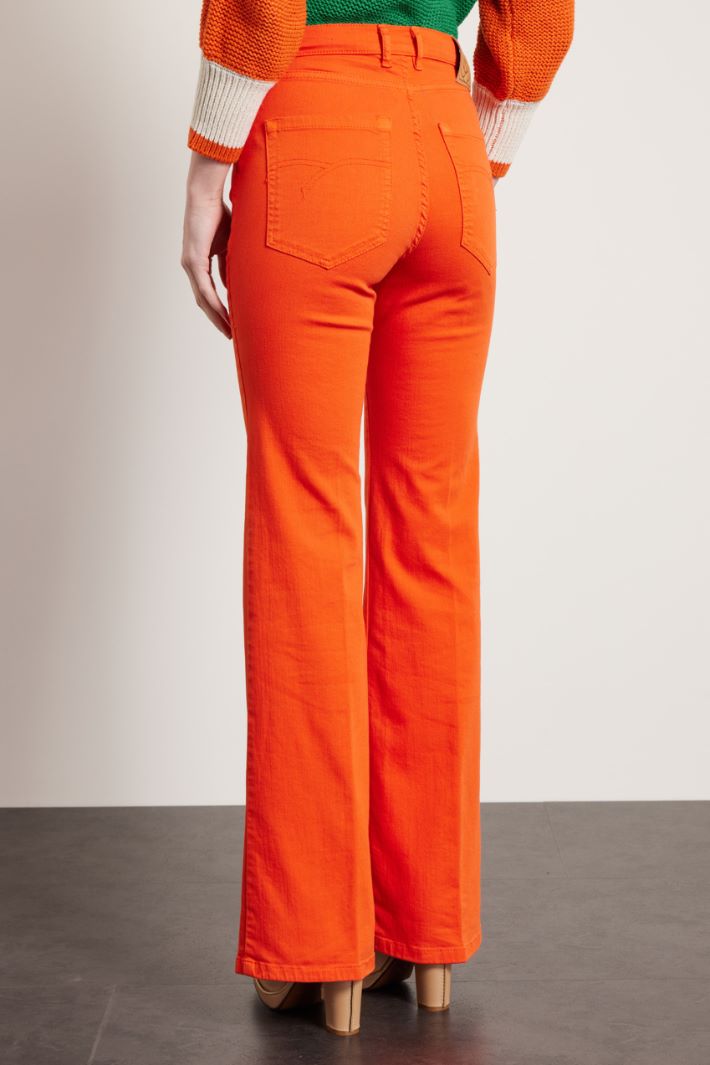 Pantaloni flare in drill Fashion Market Pantaloni flare in drill Fashion Market