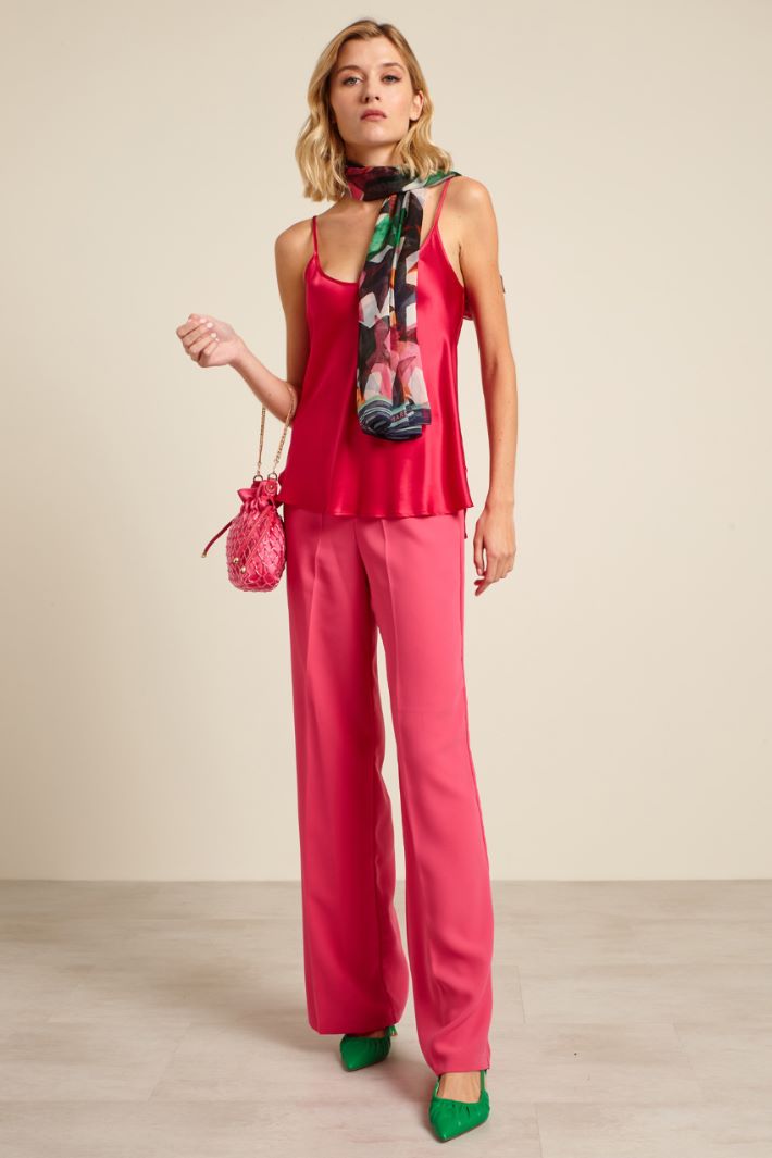 Pantaloni in enver satin Fashion Market