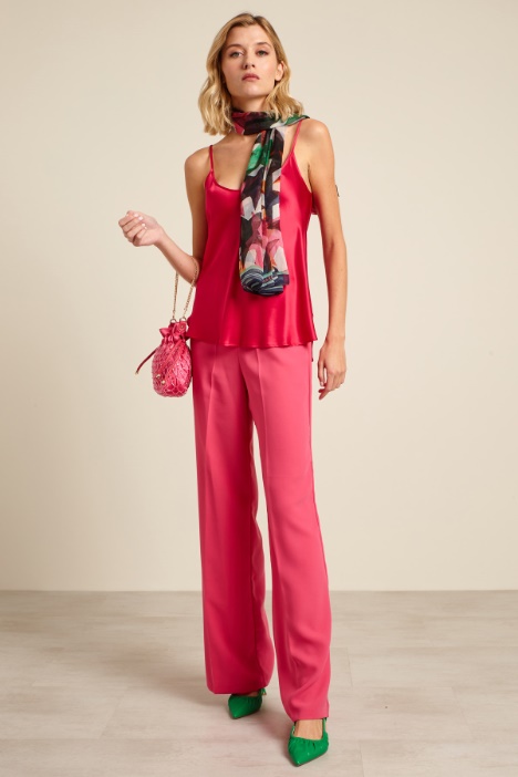 Pantaloni in enver satin Fashion Market