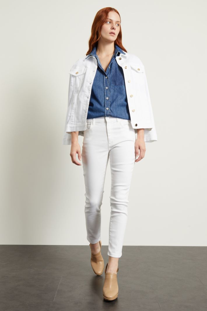 Pantaloni slim in drill Fashion Market