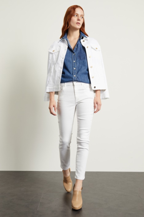 Pantaloni slim in drill Fashion Market