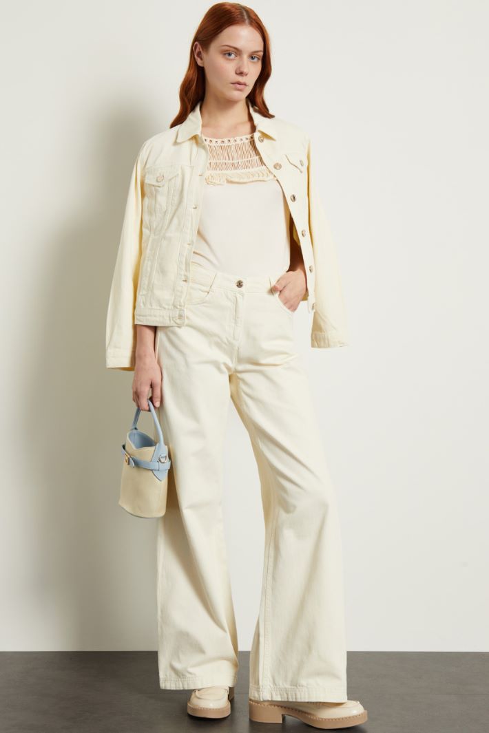 Pantaloni in bull di cotone Fashion Market