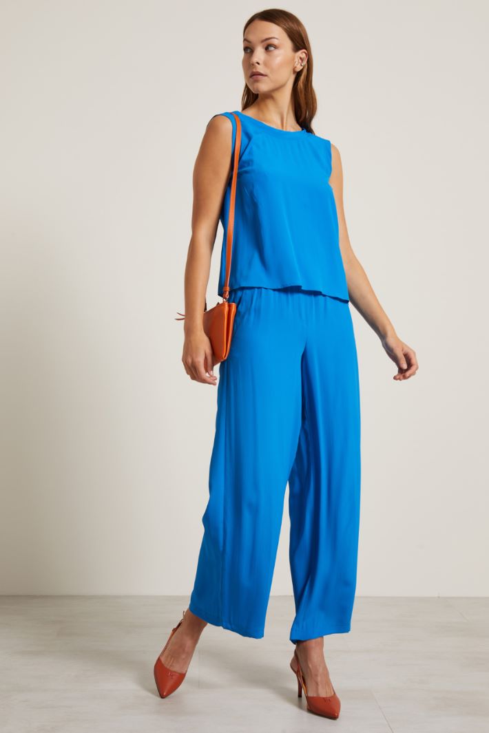 Pantaloni in crépe de chine Fashion Market